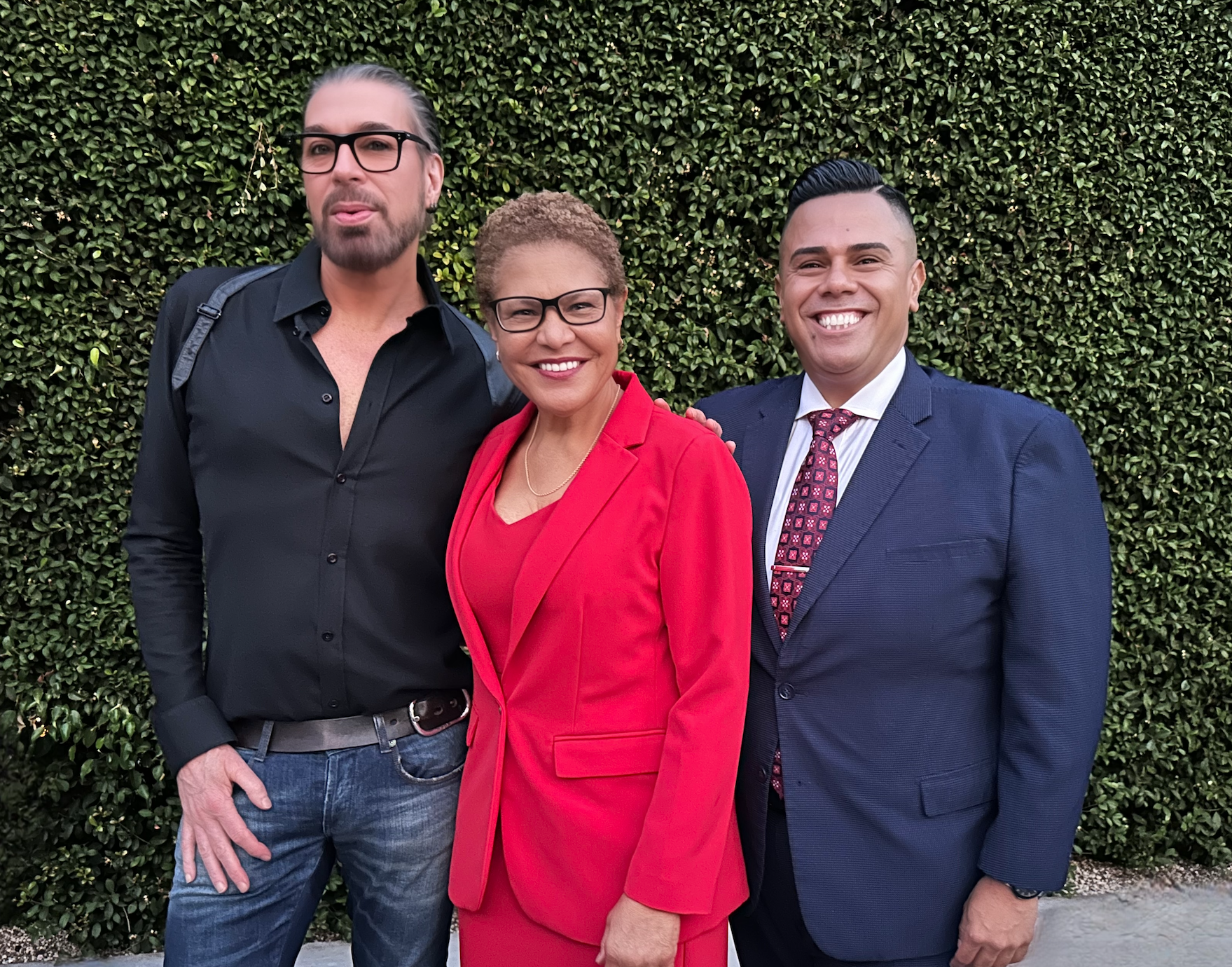 chaz dean, los angeles mayor karen bass, mark gonzalez